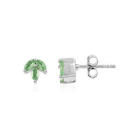 Tsavorite Silver Earrings