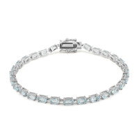 Sky Blue Topaz Silver Bracelet