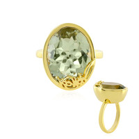 Green Amethyst Silver Ring