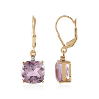 Rose de France Amethyst Silver Earrings