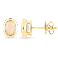 14K Welo Opal Gold Earrings