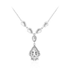 White Topaz Silver Necklace