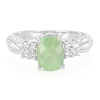 Prehnite Silver Ring