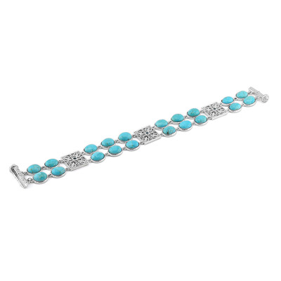 Kingman Blue Mojave Turquoise Silver Bracelet (Dallas Prince Designs)