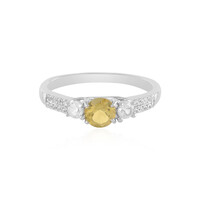 Yellow Beryl Silver Ring