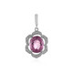 Mexican Pink Fluorite Silver Pendant