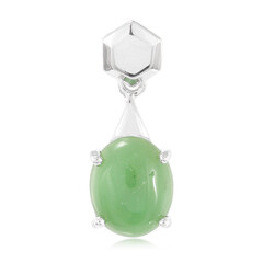 Imperial Chrysoprase Silver Pendant