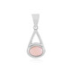 Pink Opal Silver Pendant