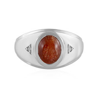 Sunstone Silver Ring