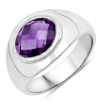 Zambian Amethyst Silver Ring