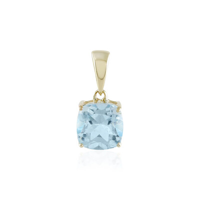 9K Sky Blue Topaz Gold Pendant