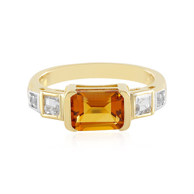 Madeira Citrine Silver Ring