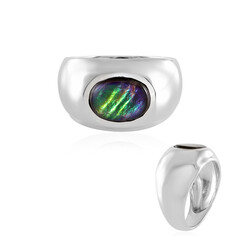 Ammolite Silver Ring