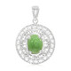 Imperial Chrysoprase Silver Pendant