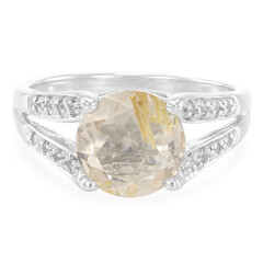 Rutile Quartz Silver Ring