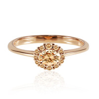 14K VS1 Argyle Rose De France Diamond Gold Ring