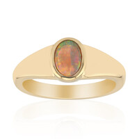 9K Lightning Ridge Crystal Black Opal Gold Ring (Mark Tremonti)