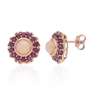 14K Brazilian Morganite Gold Earrings