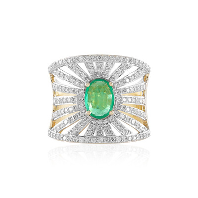 14K AAA Zambian Emerald Gold Ring (SUHANA)