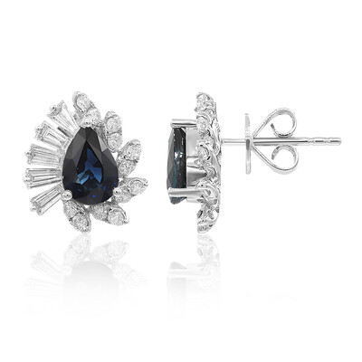 18K Ceylon Sapphire Gold Earrings (CIRARI)