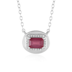 Bemainty Ruby Silver Necklace