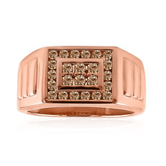 9K SI1 Argyle Rose De France Diamond Gold Ring