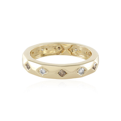 14K I2 Champagne Diamond Gold Ring (de Melo)