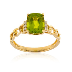 14K Dashihe Peridot Gold Ring (CIRARI)