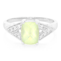 Prehnite Silver Ring