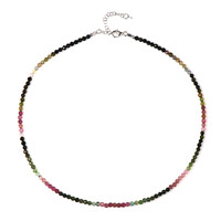 Fancy Tourmaline Silver Necklace