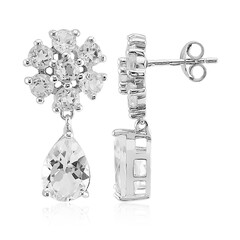 White Topaz Silver Earrings