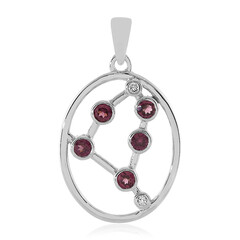 Rhodolite Silver Pendant