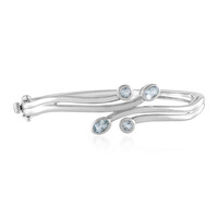 Brazilian Aquamarine Silver Bangle