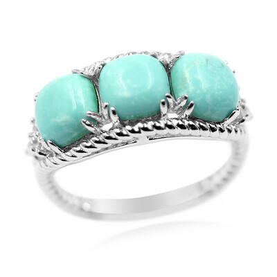 Campitos Turquoise Silver Ring (Anne Bever)