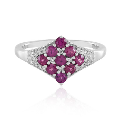 Rhodolite Silver Ring