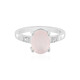 Rose Quartz Silver Ring