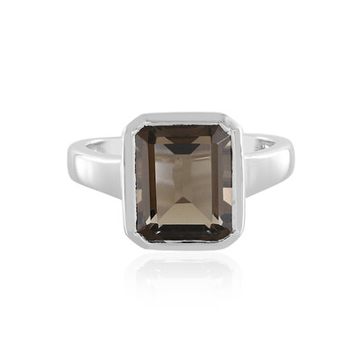 Smoky Quartz Silver Ring (MONOSONO COLLECTION)