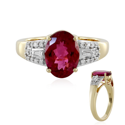 18K AAA Cruzeiro Rubellite Gold Ring (D'vyere)