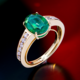 14K Zambian Emerald Gold Ring (Annette)