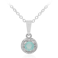 Blue Ethiopian Opal Silver Necklace