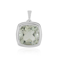 Green Amethyst Silver Pendant