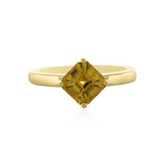 Yellow Zircon Silver Ring