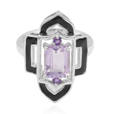 Rose de France Amethyst Silver Ring