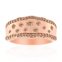 9K SI1 Argyle Rose De France Diamond Gold Ring