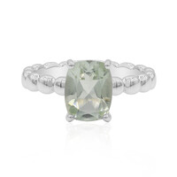 Green Amethyst Silver Ring