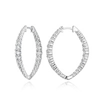 White Topaz Silver Earrings