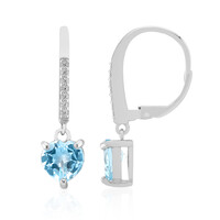 Sky Blue Topaz Silver Earrings