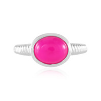 Raspberry Chalcedony Silver Ring