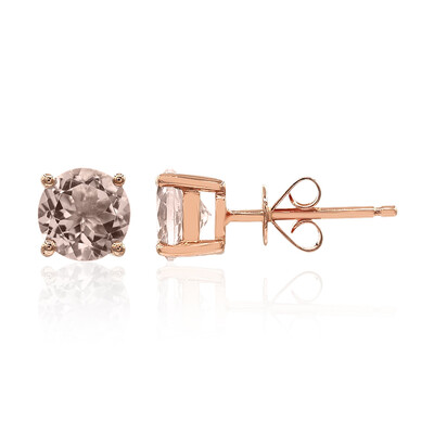 10K AAA Morganite Gold Earrings