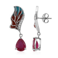 Bemainty Ruby Silver Earrings (SAELOCANA)